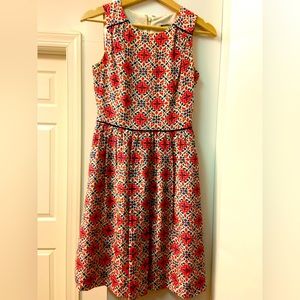 J. Crew silk medallion dress size 00